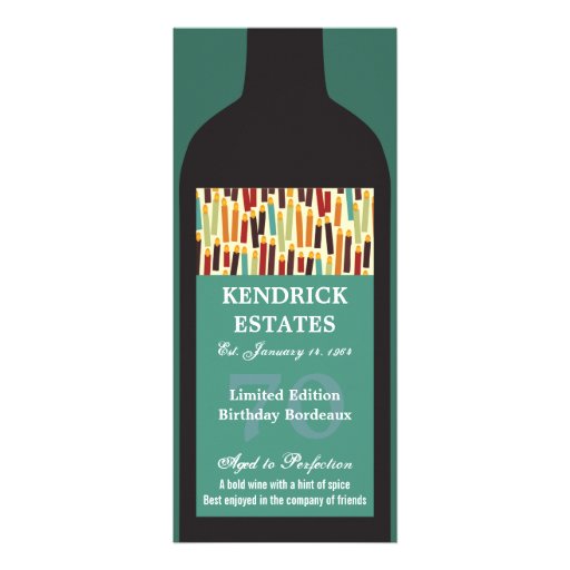 Wine Bottle Party Invitation (front side)