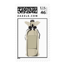 Wine Bottle Postage Stamp