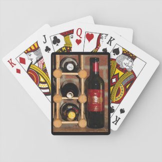 Wine Bottle Rack Playing Cards