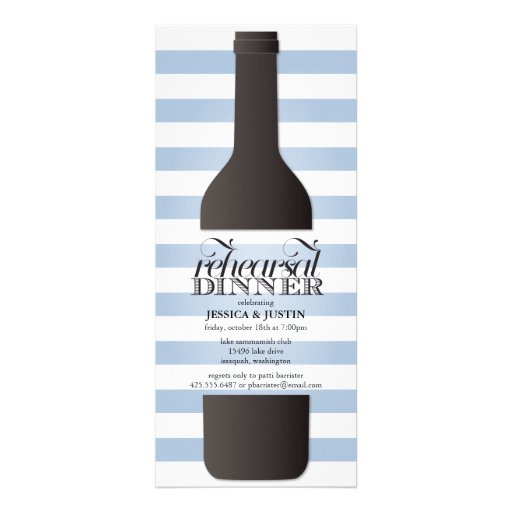 Wine Bottle Rehearsal Dinner Invitation