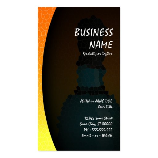 wine bottle : stained glass business card (back side)