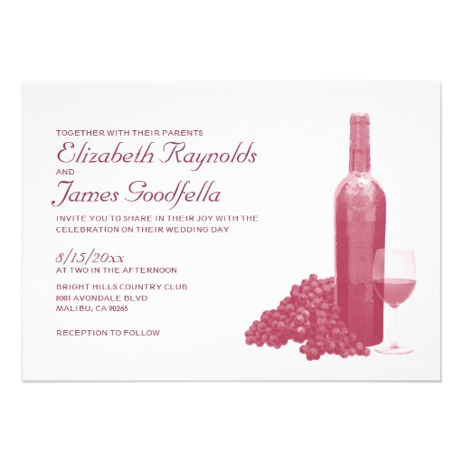 Wine Bottle Wedding Invitations