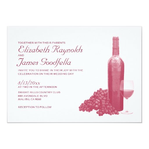 Wine Bottle Wedding Invitations Zazzle