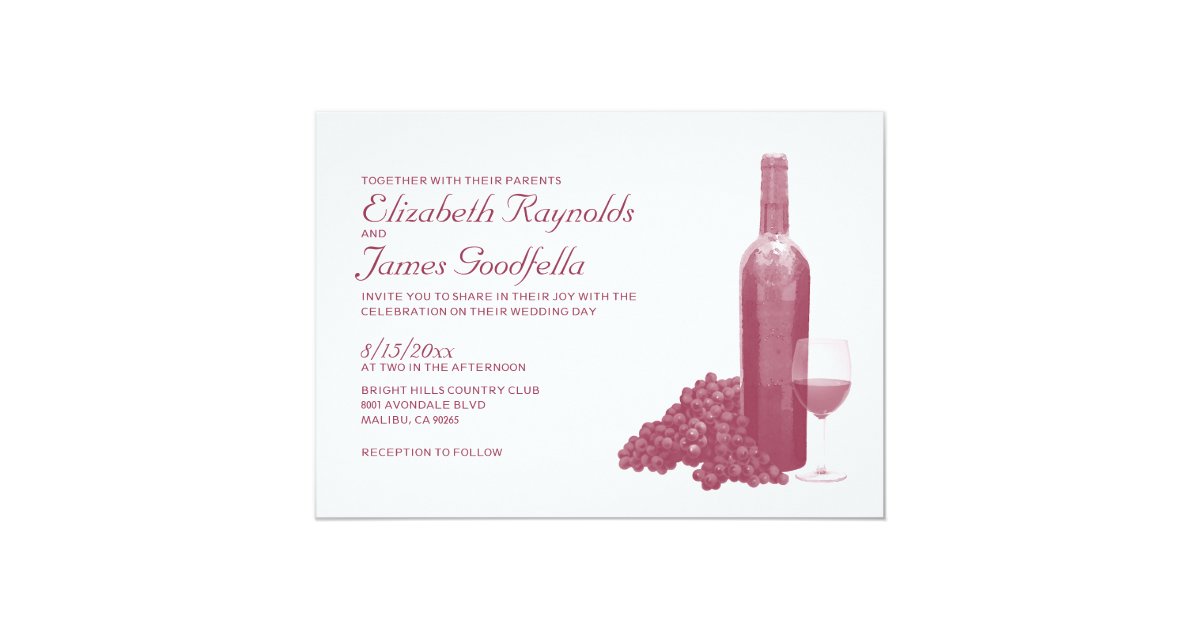Wine Bottle Wedding Invitations Zazzle