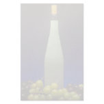 Wine bottle with grapes customized stationery