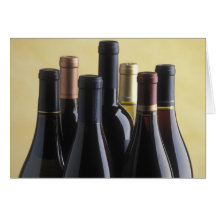 Wine Bottles Greeting Card