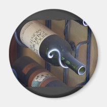 Wine Bottles In A Rack magnets