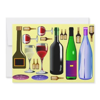 Wine bottles invitation