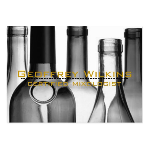 Wine Bottles Professional Business Cards (front side)