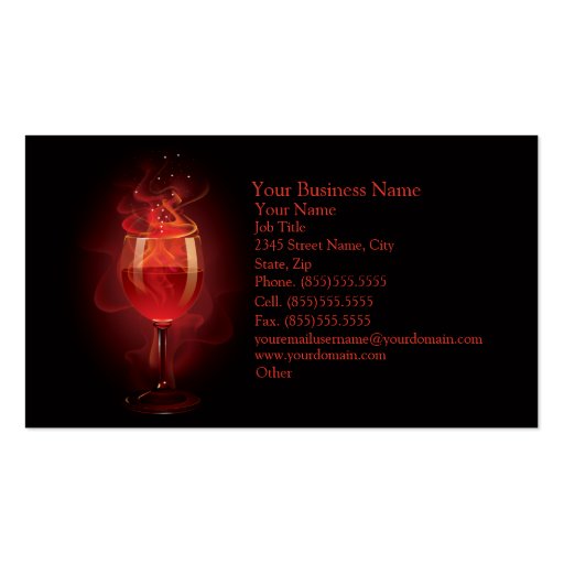 Wine Business Business Card (front side)