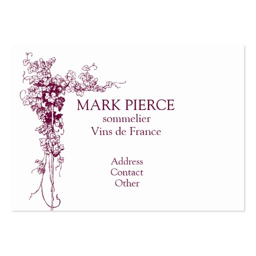 Wine Business Card (front side)