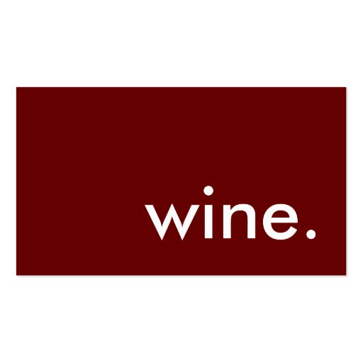 wine. business card template