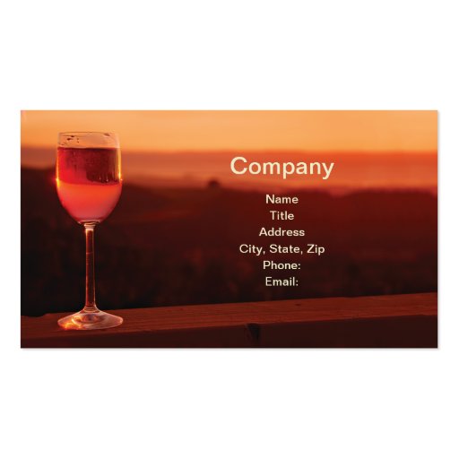 Wine Business Cards (front side)