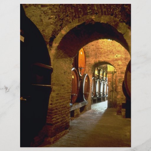 Wine cellar in Montepulciano, Tuscany, Italy Flyer Design