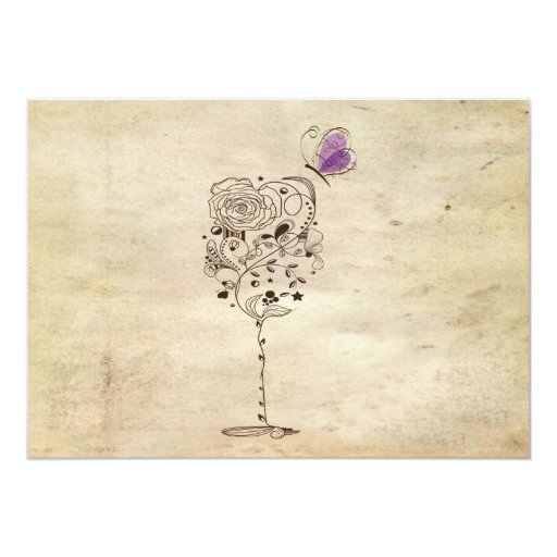 Wine & Cheese Bridal Shower Invitation 5" X 7" Invitation Card