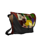 Wine Cheese Table Scene messenger bags