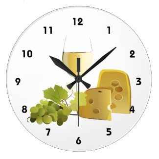 Wine & Cheese Wall Clock