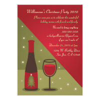 Wine Christmas Party Invitation