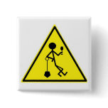 Wine Construction Sign Pinback Buttons