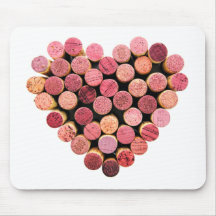 Wine Cork Heart Mousepad