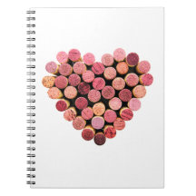 Wine Cork Heart Notebook