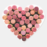 Wine Cork Heart Stickers