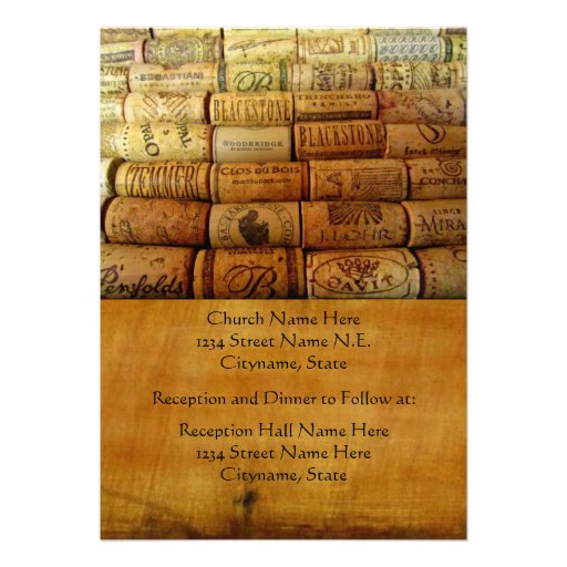 Wine Cork Wedding Invitation