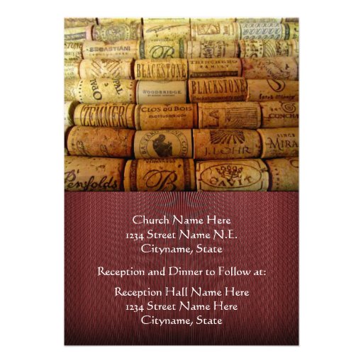 Wine Cork Wedding Invitation