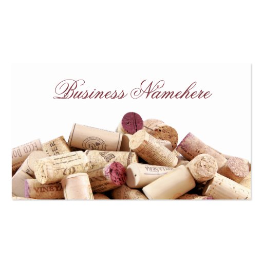 Wine Corks Business Cards (front side)