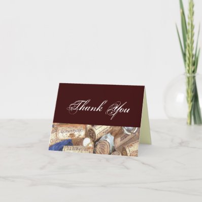Wine Corks Thank You Card