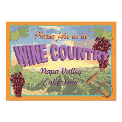 Wine Country Getaway Bachelorette Weekend Invite (front side)