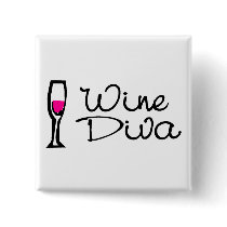 Wine Diva Pins