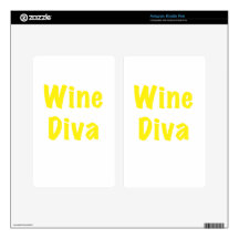 Wine Diva Decal For Kindle Fire
