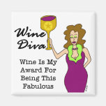 Wine Diva "Fabulous" Fridge Magnet