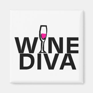 Wine Diva Fridge Magnets