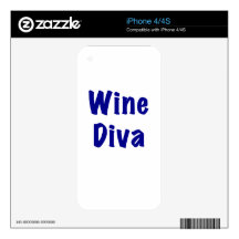 Wine Diva iPhone 4 Decals
