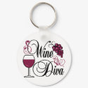 Wine Diva keychains by WIneObsessions Wine Diva keychains
