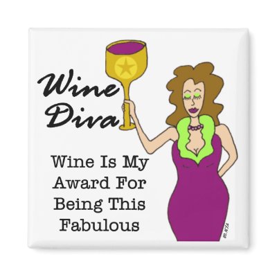 Wine Diva Magnet by Victoreeah