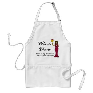 Wine Diva "Wine Is My Award For Being Fabulous" Aprons