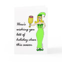 Wine Elf Holiday Cheer Greeting Card