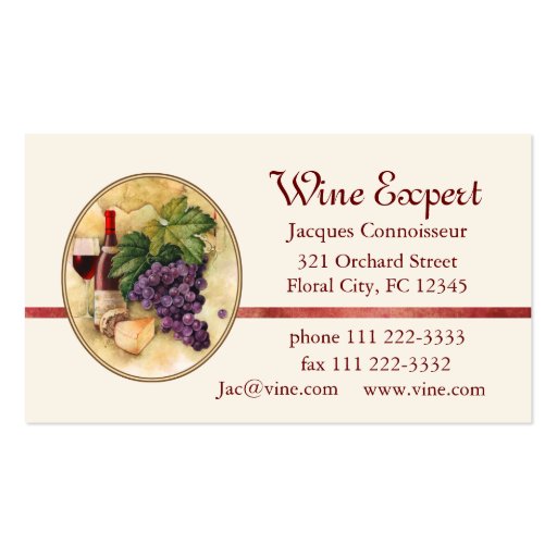 Wine Expert Business Card Template