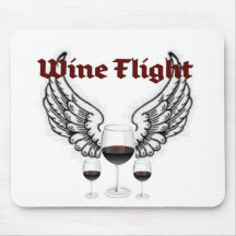 WINE FLIGHT WINGS AND RED WINES PRINT MOUSEPADS