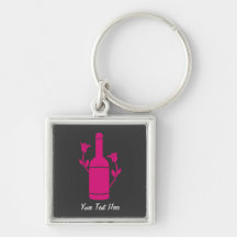 Wine & Flowers Key Chains