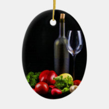 Wine for a Salad Ornament