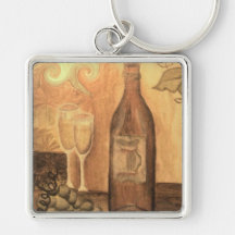 Wine for two, in Bronze Key Chains