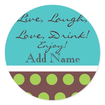 Wine Gift Label Round Sticker by jgh96sbc
