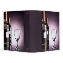 Wine Glass 3 Ring Binders