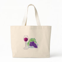 Wine Glass & Grapes bags
