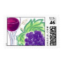 Wine Glass & Grapes postage by dinijaz Wine Glass & Grapes postage