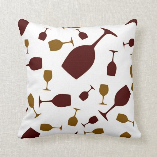 wine glass vector , throw pillow Zazzle